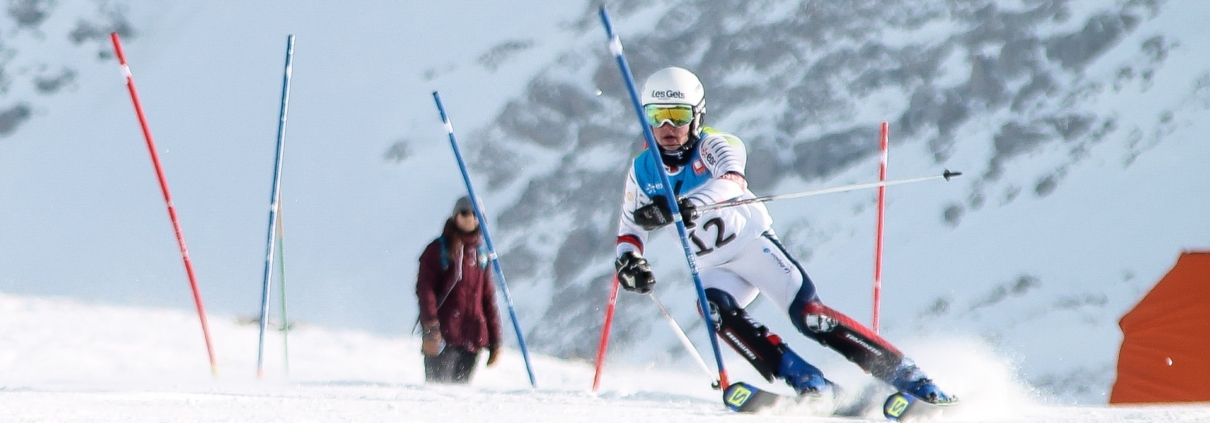 Jules en slalom