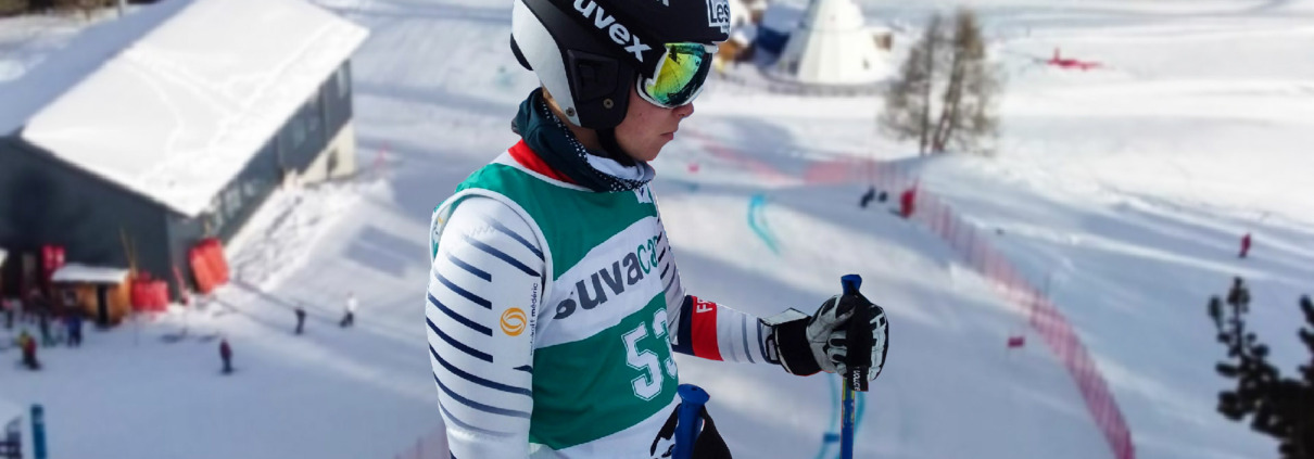 La concentration avant le départ sur la piste de l'Ours à Veysonnaz