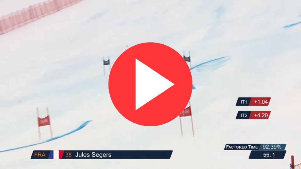 Replay de la première manche du slalom géant des Championnats du Monde