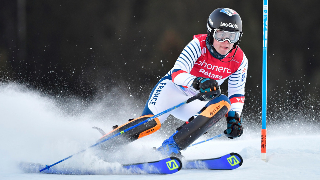 Jules lors du slalom spécial des Championnats du Monde