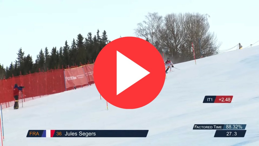 Replay de la première manche du slalom spécial des Championnats du Monde